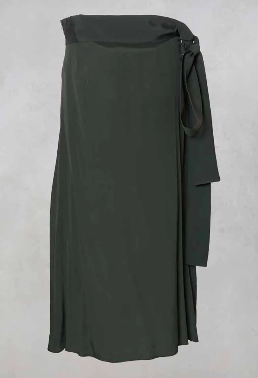 Niù Skirts^Lightweight Pleated Skirt with Sash in Mirto