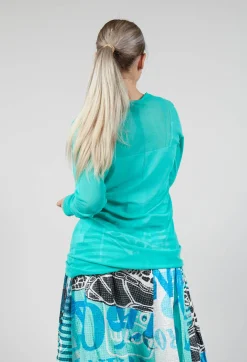 Rundholz Black Label Tops^Lightweight Relaxed Fit Top in Aqua