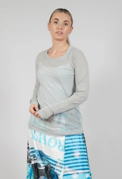 Rundholz Black Label Tops^Lightweight Relaxed Fit Top in Grey