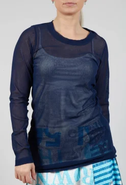 Rundholz Black Label Tops^Lightweight Relaxed Fit Top in Navy