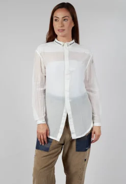 Umit Unal Shirts & Blouses^Lightweight Shirt with Stitch Detail in White
