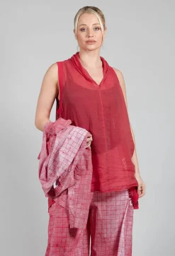 Rundholz Black Label Tops^Lightweight Vest Top in Chili