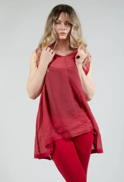 Rundholz Black Label Tops^Lightweight Vest Top in Chili