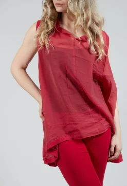 Rundholz Black Label Tops^Lightweight Vest Top in Chili
