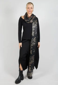 Xenia Design Scarves^Limb Scarf in Gold-Black