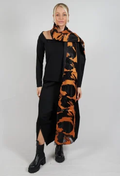 Xenia Design Scarves^Limb Scarf in Orange and Black