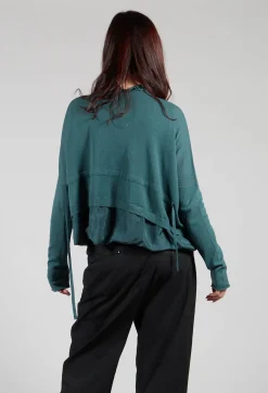 Masnada Jumpers^Lined Cardigan with Hood in Petrol