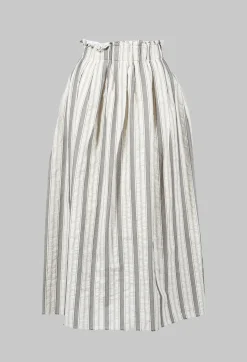 Aequamente Skirts^Lined Long Skirt in Stripe