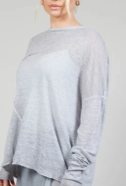 Umit Unal Tops^Linen Comfort Top in Original Grey
