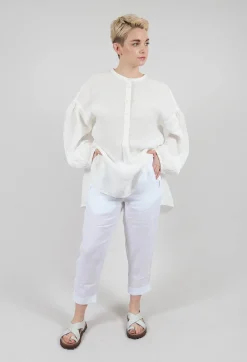 Elemente Clemente Trousers^Linen Geisha Pants in White