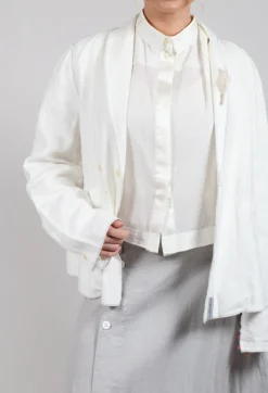 Umit Unal Jackets^Linen Jacket in Original Cream