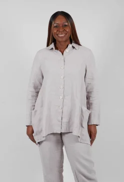 Thing Shirts & Blouses^Linen Shirt in Light Grey