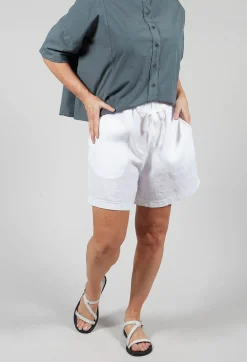 Aequamente Shorts^Linen Shorts in White