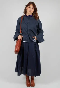 Umit Unal Skirts^Linen Skirt in Navy