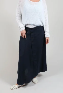 Umit Unal Skirts^Linen Skirt in Navy
