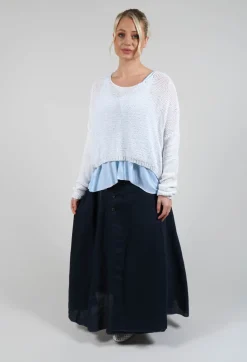 Umit Unal Skirts^Linen Skirt in Navy