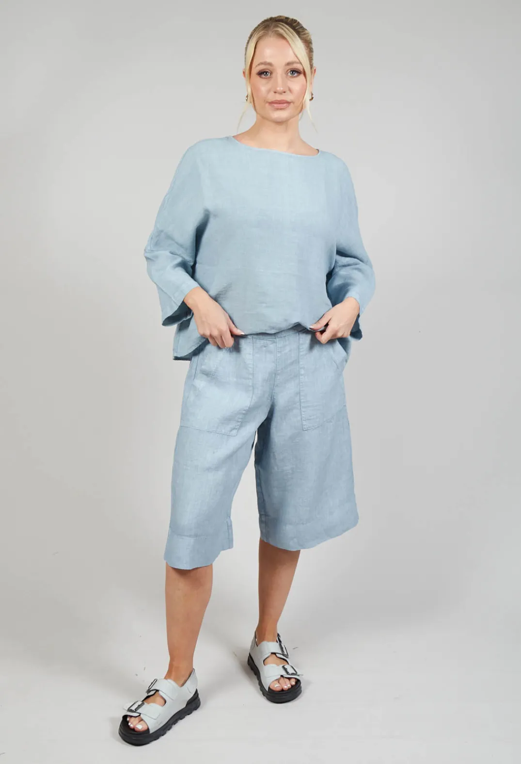 Elemente Clemente Shorts^Linen Tamal Shorts in Blue
