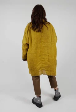 Umit Unal Coats^Linen Trench Coat in Original Mustard