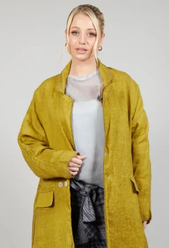 Umit Unal Coats^Linen Trench Coat in Original Mustard
