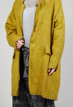 Umit Unal Coats^Linen Trench Coat in Original Mustard