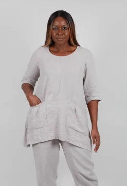 Thing Dresses^Linen Tunic in Light Grey
