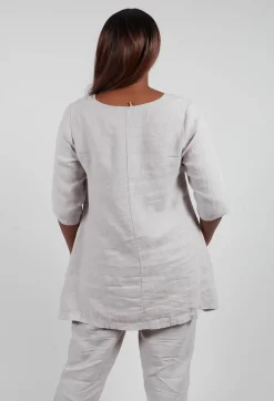 Thing Dresses^Linen Tunic in Light Grey