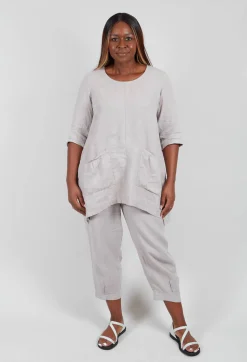 Thing Dresses^Linen Tunic in Light Grey