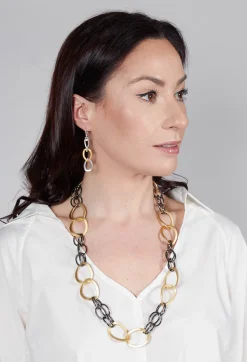 Bender Schmuck Earrings^Link Chain Earrings in Bi-Coloured Metal
