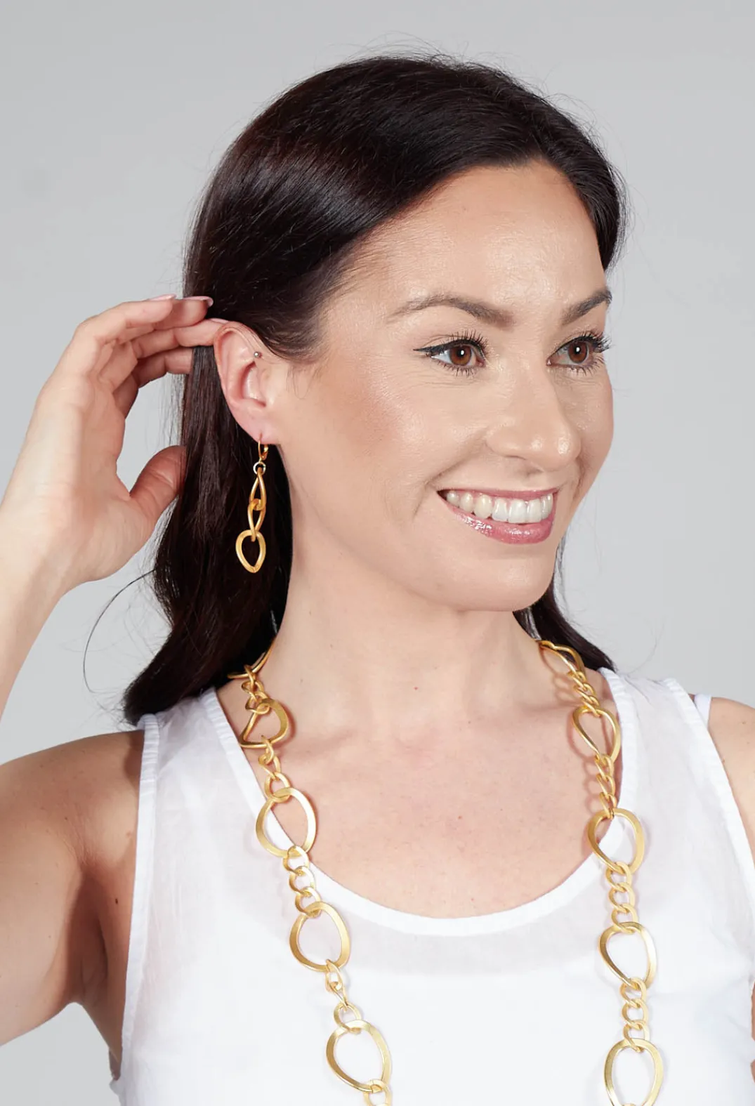 Bender Schmuck Earrings^Link Chain Earrings in Gold Plated