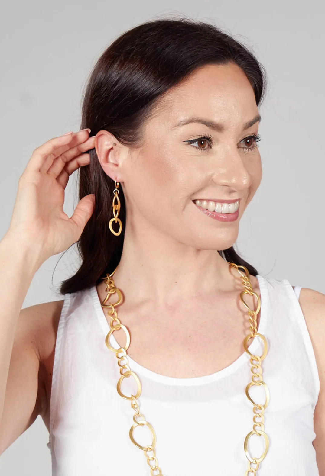 Bender Schmuck Earrings^Link Chain Earrings in Gold Plated