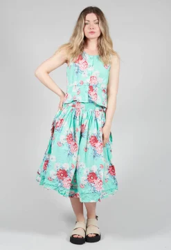 Ewa I Walla Tops^Livia Top in Turquoise Flower