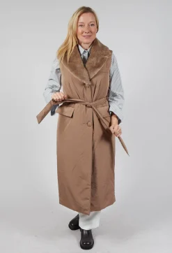 Dom Goor Coats^Long Belted Gilet in Amber
