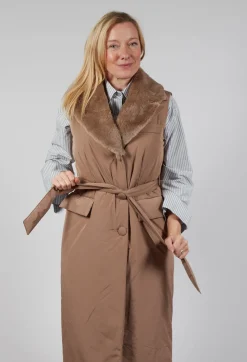 Dom Goor Coats^Long Belted Gilet in Amber
