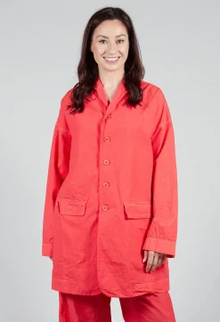 Album Di Famiglia Jackets^Long Blazer CC in Poppy Red