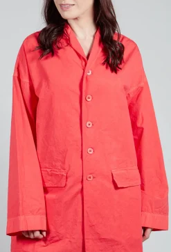 Album Di Famiglia Jackets^Long Blazer CC in Poppy Red