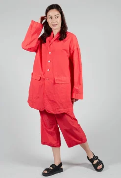 Album Di Famiglia Jackets^Long Blazer CC in Poppy Red