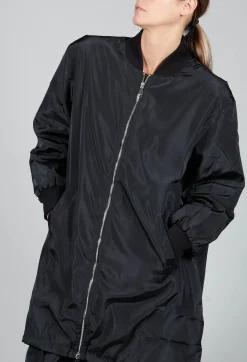 Amici Jackets^Long Bomber Jacket in Black
