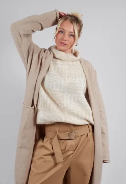 Sarah Pacini Cardigans^Long Cardigan in Beige