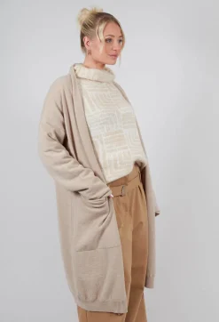 Sarah Pacini Cardigans^Long Cardigan in Beige