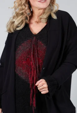 Isabel Benenato Cardigans^Long Cardigan in Black