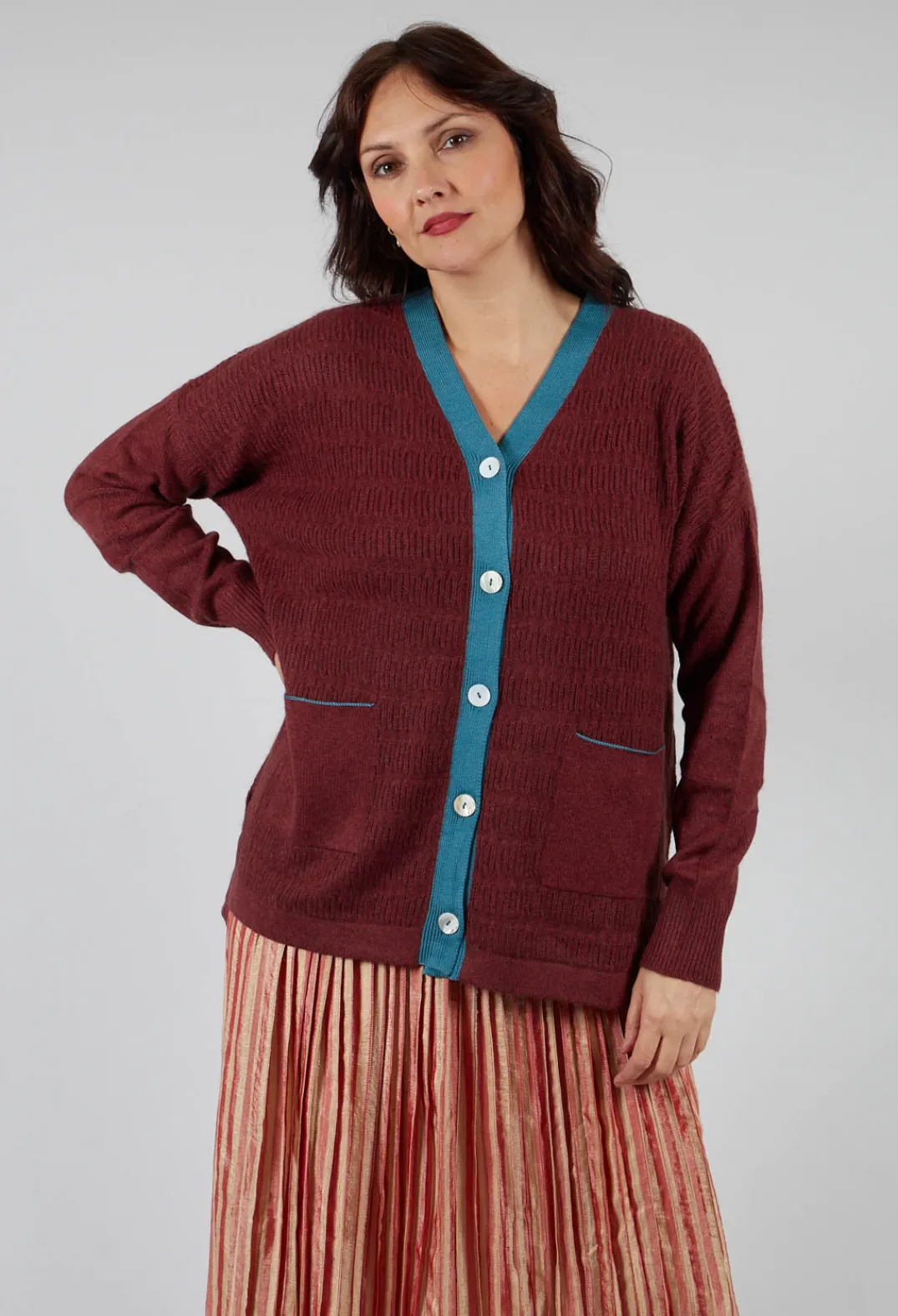 Traces of Me Cardigans^Long Cardigan in Hollister Steel