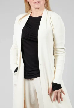 Isabel Benenato Cardigans^Long Cardigan in White