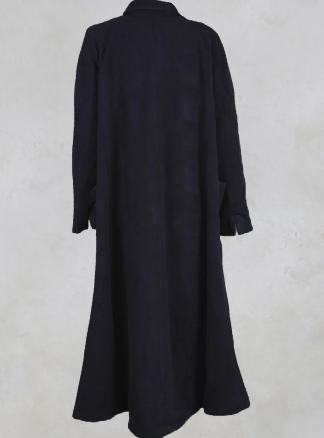 Les Filles d'Ailleurs Coats^Long Coat with Attached Ties in Blue