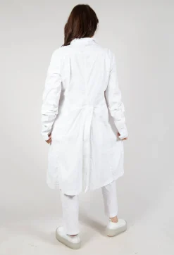 Rundholz Dip Coats^Long Coat with Half-Button Fastening in Semi Bleach