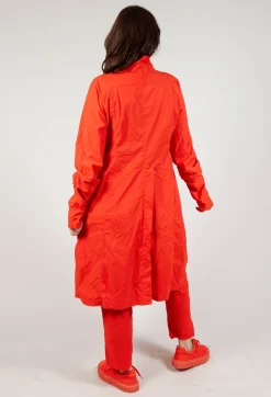 Rundholz Dip Coats^Long Coat with Half-Button Fastening in Mandarine