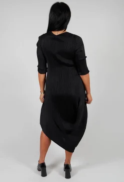 Alquema Dresses^Long Draper Dress in Black