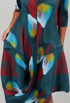 Alquema Dresses^Long Draper Dress in Toucan