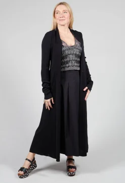 Isabel Benenato Cardigans^Long Knit Cardigan in Black