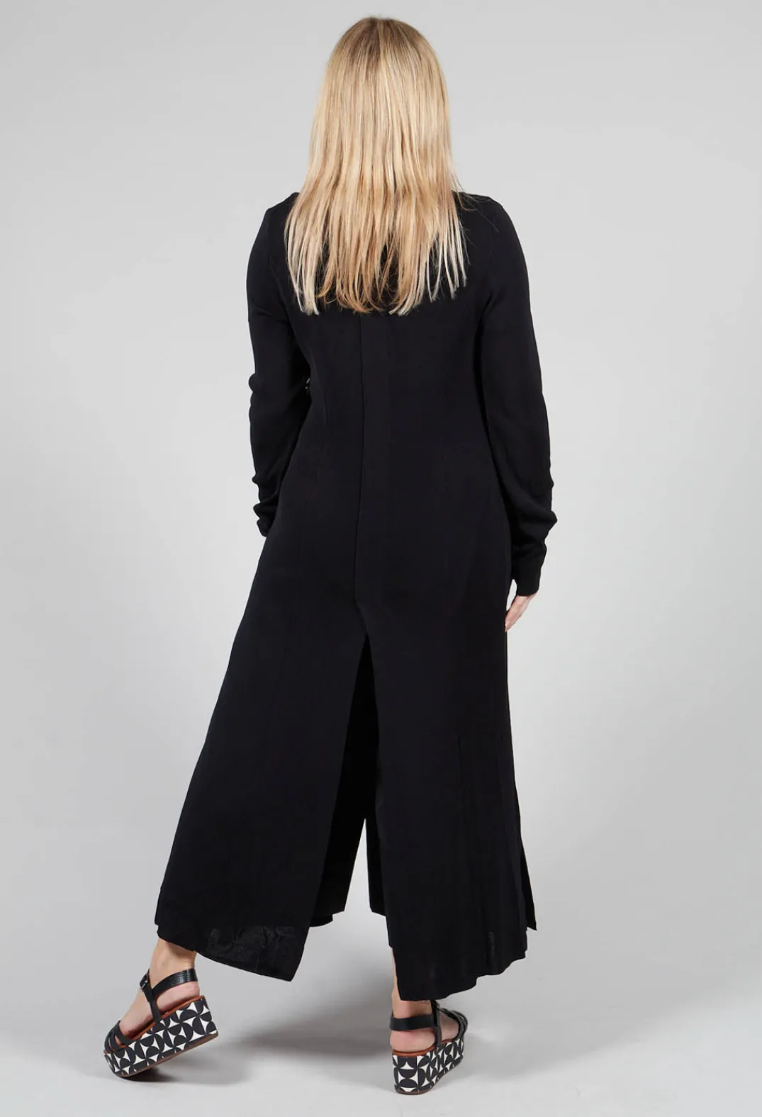 Isabel Benenato Cardigans^Long Knit Cardigan in Black