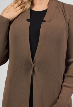 Isabel Benenato Cardigans^Long Knit Cardigan in Soil